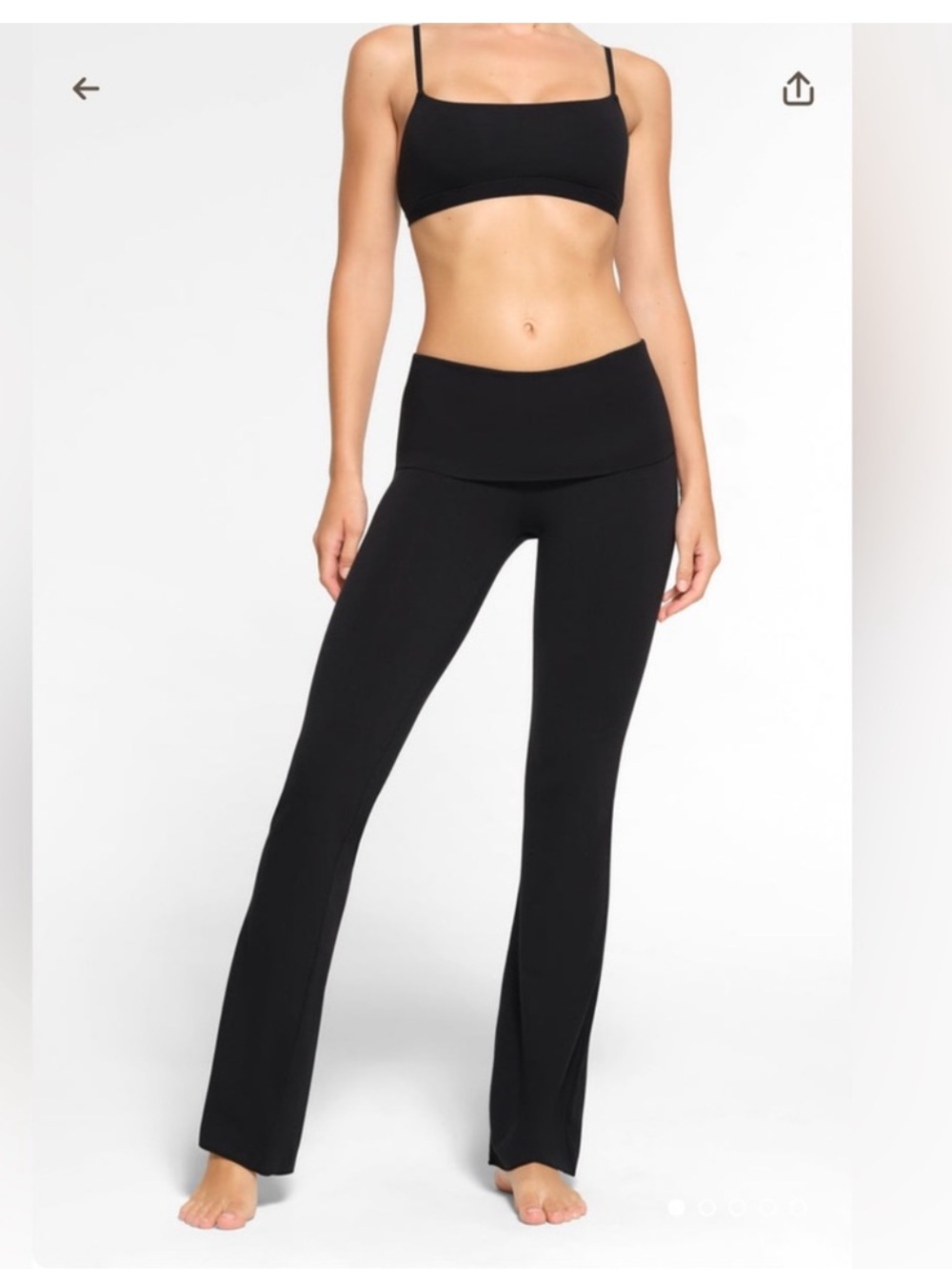 SKIMS NWT Cotton Jersey Foldover - Soot